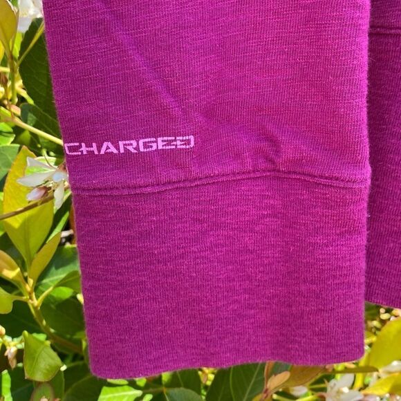 Under Armour Magenta "Charged Cotton" Semi-Fitted Heatgear V-Neck Hoodie Small - Picture 4 of 8